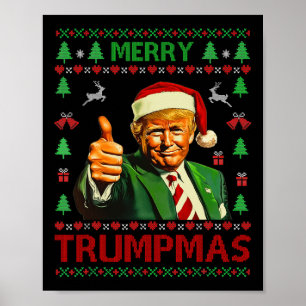 Poster Joyeux Trumpmas Drôle Vilain Sweat de Noël Meilleu