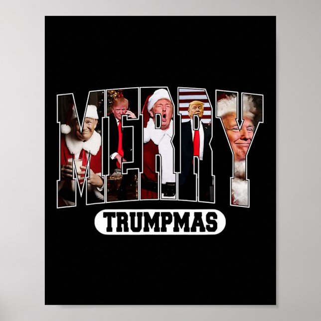 Poster Joyeux Trumpmas Père Noël Trump Pajamas de Noël Dr (Devant)