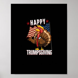 Poster Joyeux Trumpsgiving drôle Thanksgiving Turquie Tru