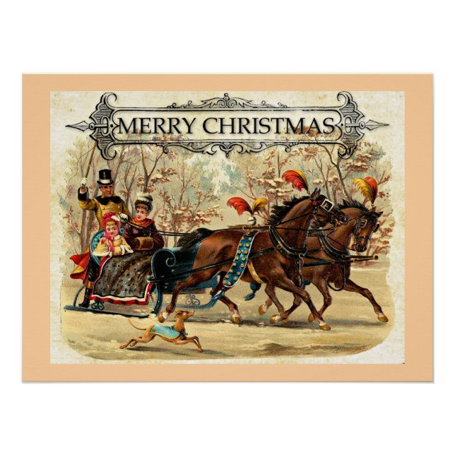Poster Joyeux voeux Noël (Devant)
