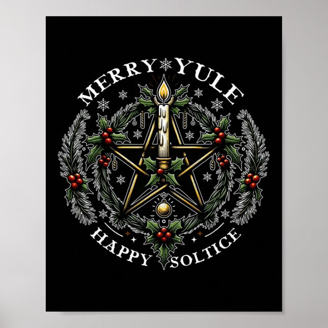 Poster Joyeux Yule &amp ; Joyeux solstice (Devant)