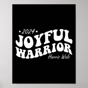 Poster Joyful Warrior Kamala Harris Tim Walz 2024 Super