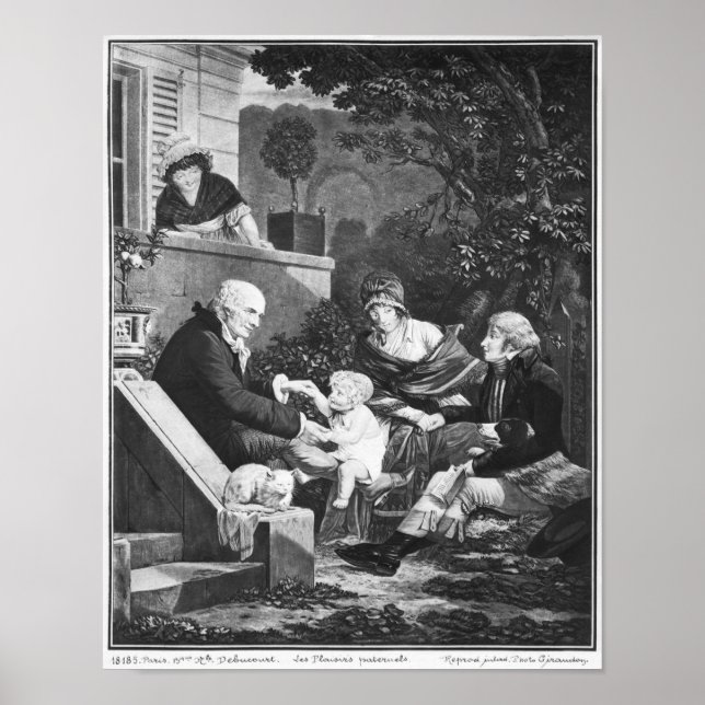Poster Joys d'être père, c.1797 (Devant)