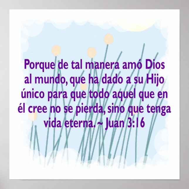 Poster Juan 3:16 (Devant)