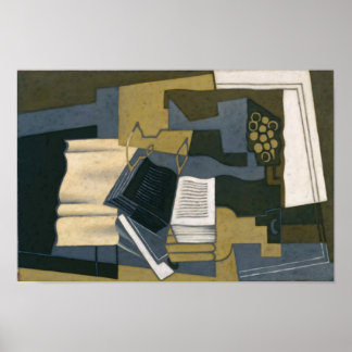 Poster Juan Gris Carafe et livre