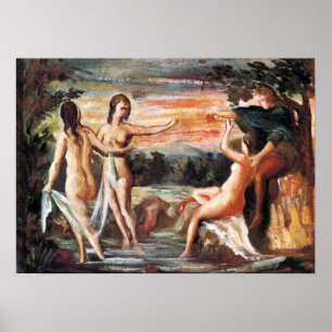 Poster Judgement of Paris by Paul Cezanne