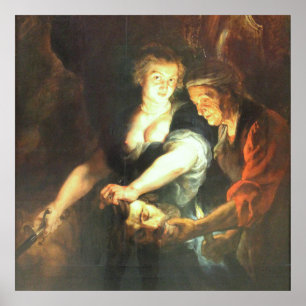 Poster Judith avec le chef d'Holofernes