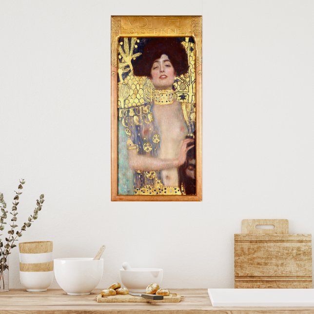 Poster Judith et le chef d'Holofernes par Gustav Klimt (Cuisine)