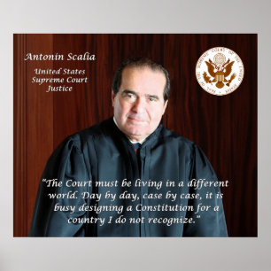 Poster Juge de la Cour suprême Antonin Scalia