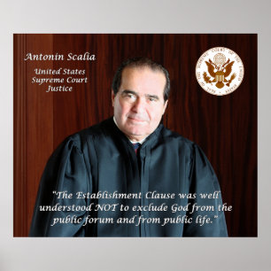 Poster Juge de la Cour suprême Antonin Scalia et phoque