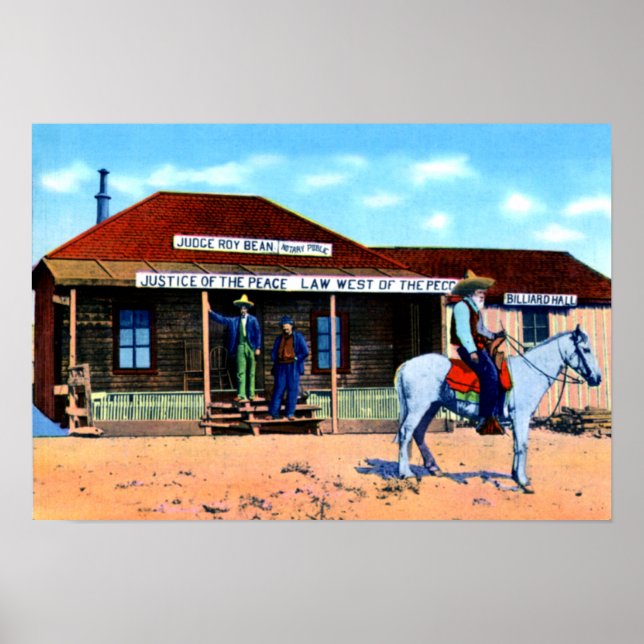Poster Juge Roy Bean Law à l'ouest du Pecos (Devant)