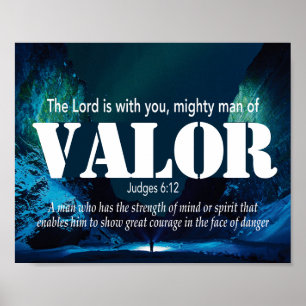 Poster Juges 6:12 VALOR Mighty Man Christian