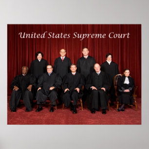 Poster Juges de la Cour suprême des États-Unis