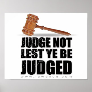 Poster "Jugez de ne pas vous laisser juger" Imprimer