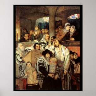 Poster Juifs priant par Maurycy Gottlieb - Circa 1878