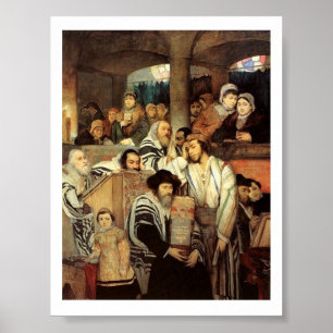 Poster Juifs priant sur la copie juive d'affiche de Yom