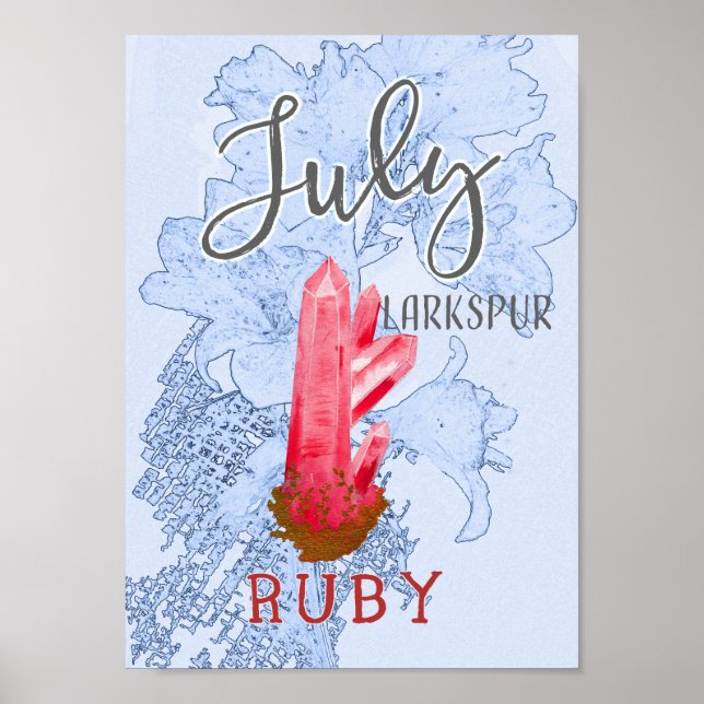 Poster Juillet Anniversaire du Larkspur et du Ruby (Devant)