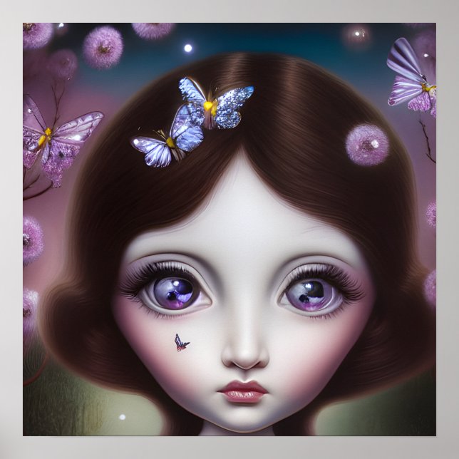 Poster Juin Alexandrite fille en pierre de naissance (Devant)