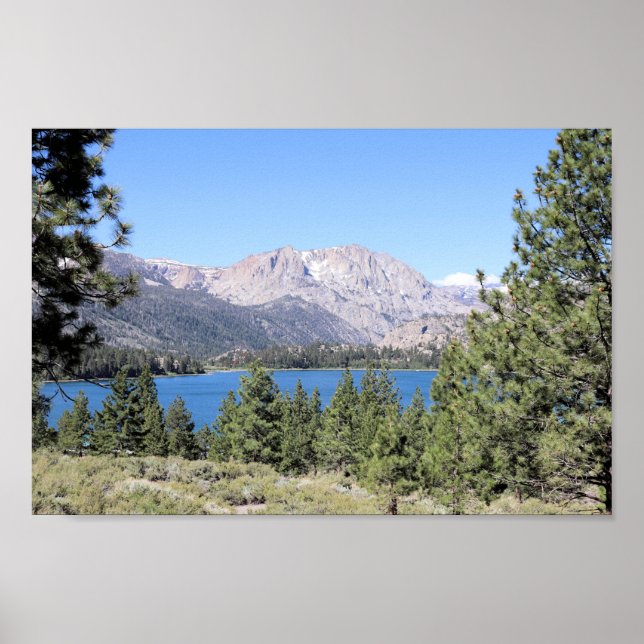 Poster Juin Lac & Est Sierra Nevada Mountains, CA (Devant)