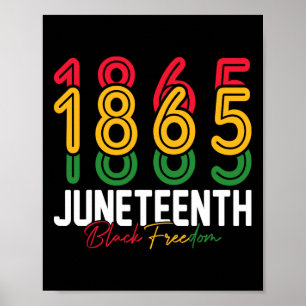 Poster Juineteenth 1865 Mois de l'histoire de la liberté