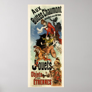 Poster JULES CHERET Aux Buttes Chaumont Jouets Français