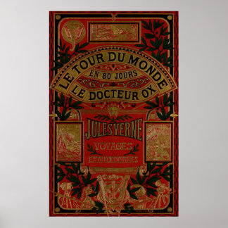 Poster Jules Verne Dans Le Monde En Quatre-Vingt Jours