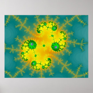 Poster Julia orange/bleu (Imprimer)