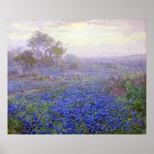 Poster Julian Onderdonk Un jour nuageux, Bluebonnets