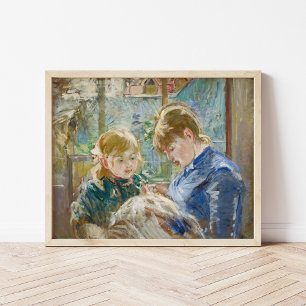 Poster Julie avec sa nounou Berthe Morisot