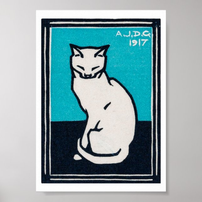 Poster Julie de Graag Chat assis (Devant)