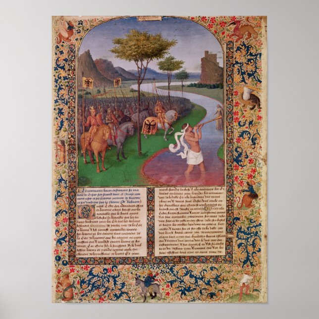 Poster Julius César Traversant le Rubicon, vers 1470 (Devant)