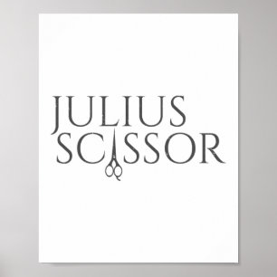 Poster Julius Scissor Hair Stylo Coiffeur Barber