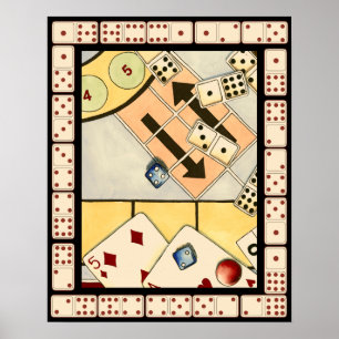 Poster Jumbled Assortiment of Games of Chance