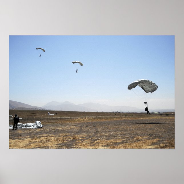Poster Jumeaux de parachute libre (Devant)