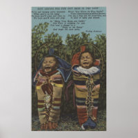 Jumeaux indiens en Papooses & "� pleurant"