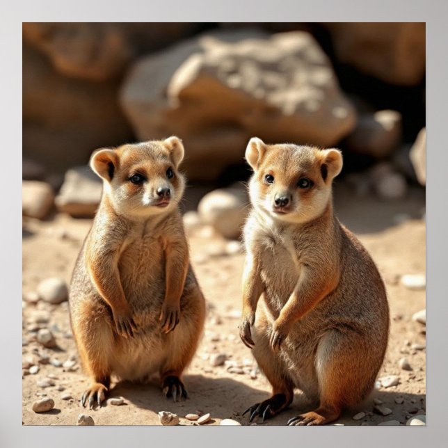 Poster Jumeaux Quokka australiens (Devant)