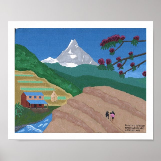 Poster Jumelage avec Oxen, Népal (Devant)