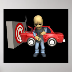 Poster Jumelle de test d'écrasement