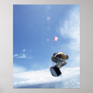 Poster Jumping Wakeboarder