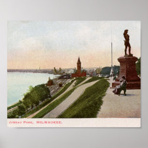 Poster Juneau Park, Milwaukee, Wisconsin Vintage