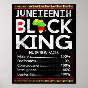 Poster Junetdix Black King Melanin Papa Fête des pères