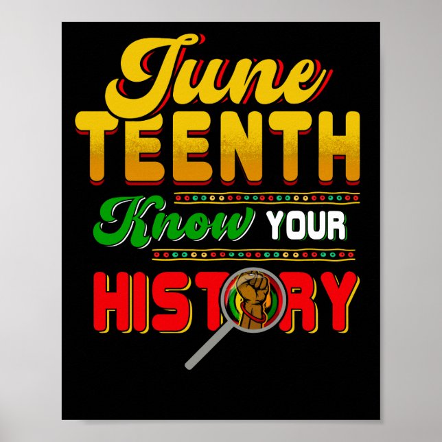 Poster Junetdix Connaissez votre histoire Black Pride 186 (Devant)