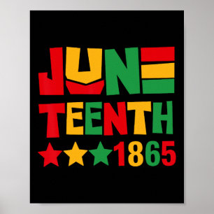 Poster Juneteenth 1865 Femmes Hommes Enfants 19 juin 1865