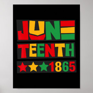 Poster Juneteenth 1865 Femmes Hommes Enfants 19 juin 1865
