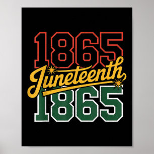 Poster Juneteenth 19 juin 1865 Mois de l'histoire des Noi