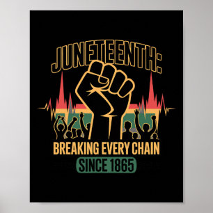 Poster Juneteenth Brisant Chaque Chaîne Depuis 1865 Vinta