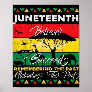 Poster Juneteenth Croire Noir Africain 19 juin Hommes Fem