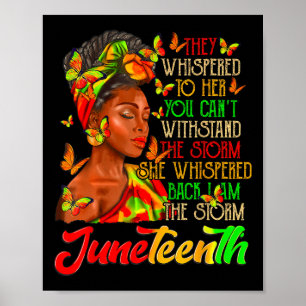 Poster Juneteenth Je Suis La Tempête Femmes Noires Mois D