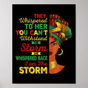 Poster Juneteenth Je Suis La Tempête Femmes Noires Mois D