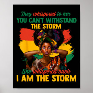 Poster Juneteenth Je Suis La Tempête Femmes Noires Mois D